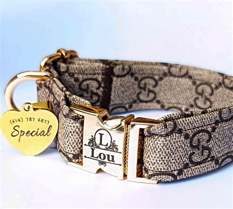 gucci dog tag|gucci dog collar and leash.